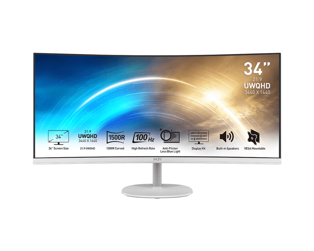 Монитор MSI MP341CQ 34.0-inch белый (плохая упаковка)