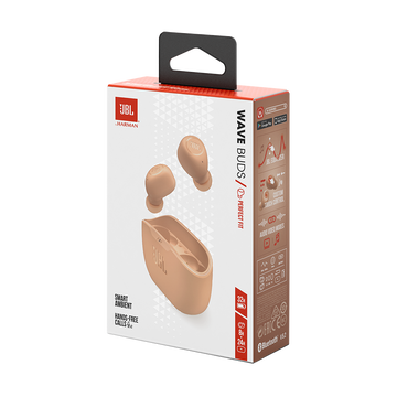Bluetooth-гарнитура JBL Wave Buds, цвет бежевый