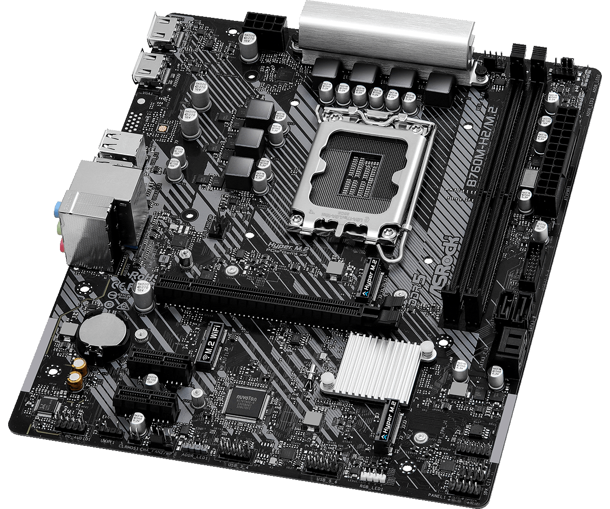 Материнская плата ASRock LGA 1700 Intel B760 B760M-H2/M.2