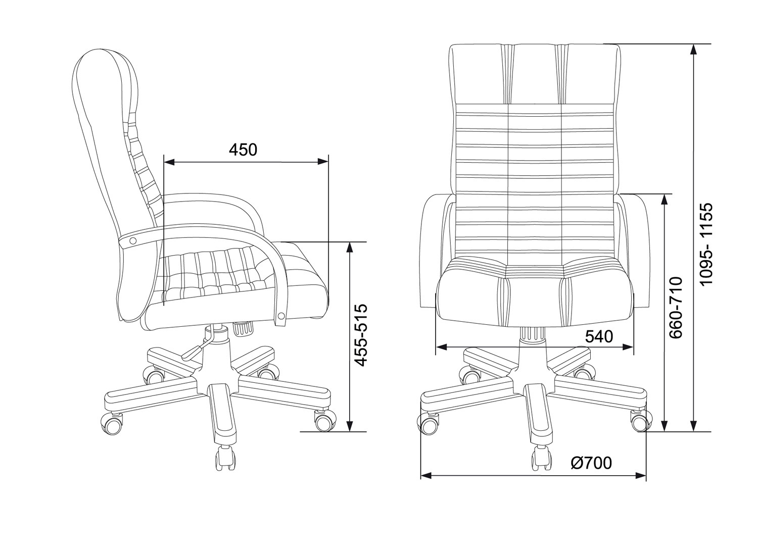 Кресло руководителя Бюрократ  KB-10WALNUT