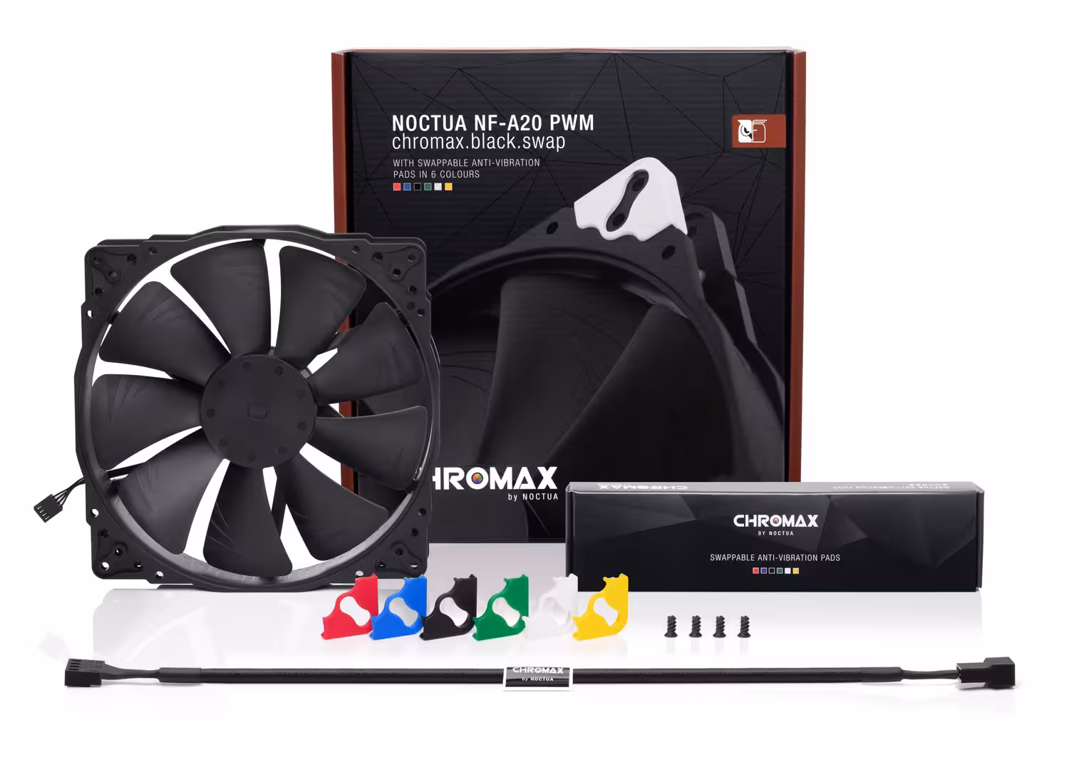 Вентилятор Noctua для корпуса NF-A20 PWM chromax.black.swap
