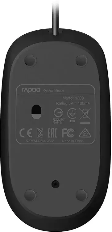 Мышь Rapoo Мышь N200, цвет черный