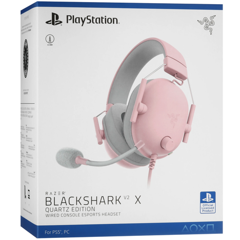 Гарнитура Razer Blackshark V2 X for PlayStation, цвет розовый/серый