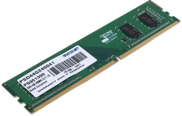 

Оперативная память Patriot Desktop DDR4 2400МГц 4GB, PSD44G240041, RTL