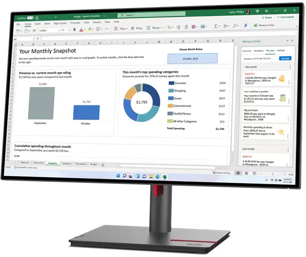 Монитор LENOVO P27h-30 27.0-inch черный