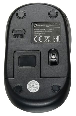 Мышь Oklick Мышь 665MW 1025135, цвет черный
