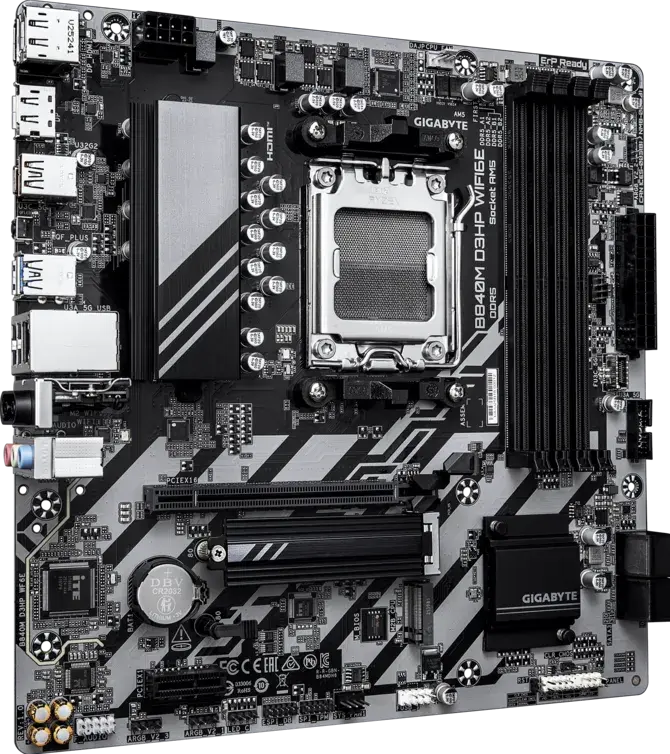 Материнская плата Gigabyte AM5 AMD B840 B840M D3HP WIFI6E