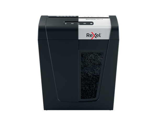 

Шредер Rexel SECURE MC4 EU черный (секр.P-5)/фрагменты/4лист./14лтр./скрепки/скобы