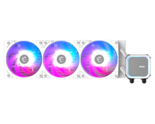 Жидкостная система охлаждения MSI MAG CORELIQUID A13 360 White 3 x ARGB Gen2 Fan, ARGB Gen2 Block, Color Box, LGA1700, 1851, AM5