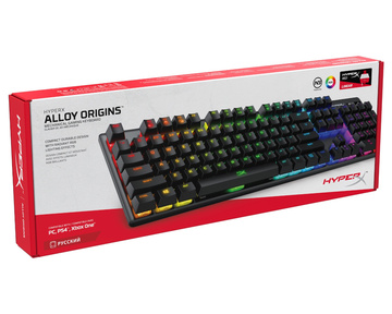 Клавиатура HyperX Keyboard Alloy Origins 4P4F6AX#ACB, цвет черный
