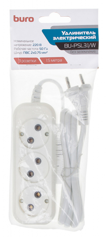 Сетевой фильтр Buro Сетевой удлинитель BU-PSL3.1/W