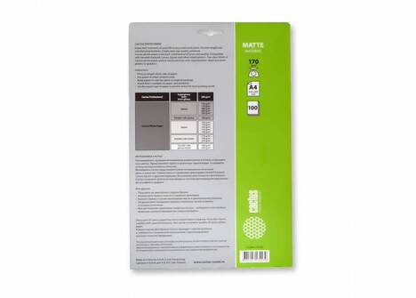 Бумага белый Cactus A4/170г/м2/100л./белый матовое, CS-MA4170100
