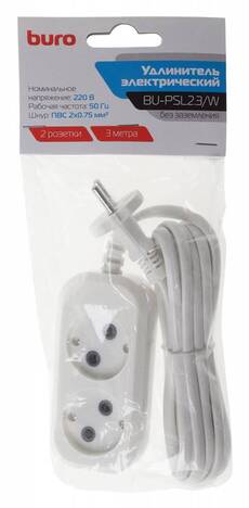 Сетевой фильтр Buro Сетевой удлинитель BU-PSL2.3/W
