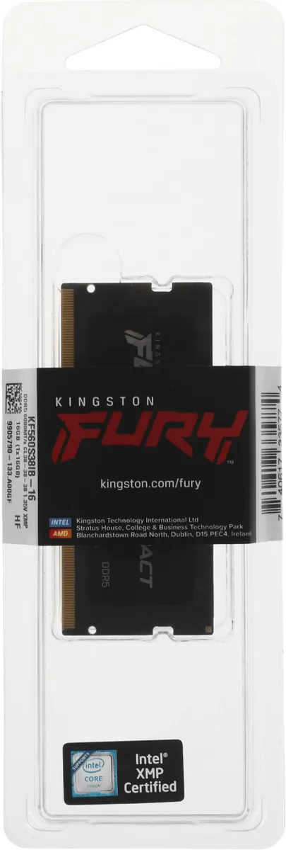 Оперативная память Kingston FURY Impact PnP  16GB 6000MT/s CL38, KF560S38IB-16, RTL