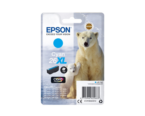 Картридж голубой Epson C13T26324012