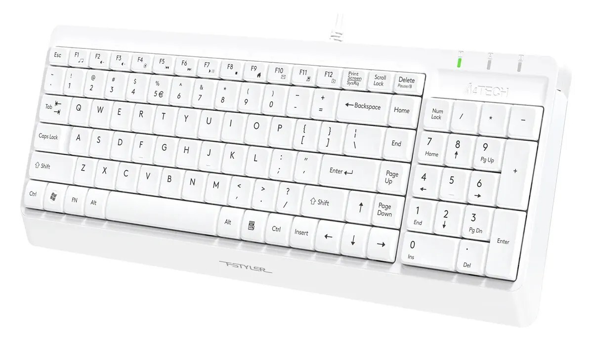 Клавиатура+мышь A4tech Клавиатура + мышь Fstyler F1512 F1512 WHITE, цвет белый
