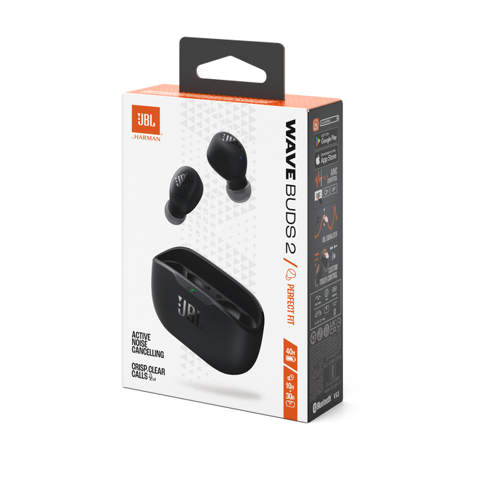 Bluetooth-гарнитура JBL Wave Buds 2, цвет черный