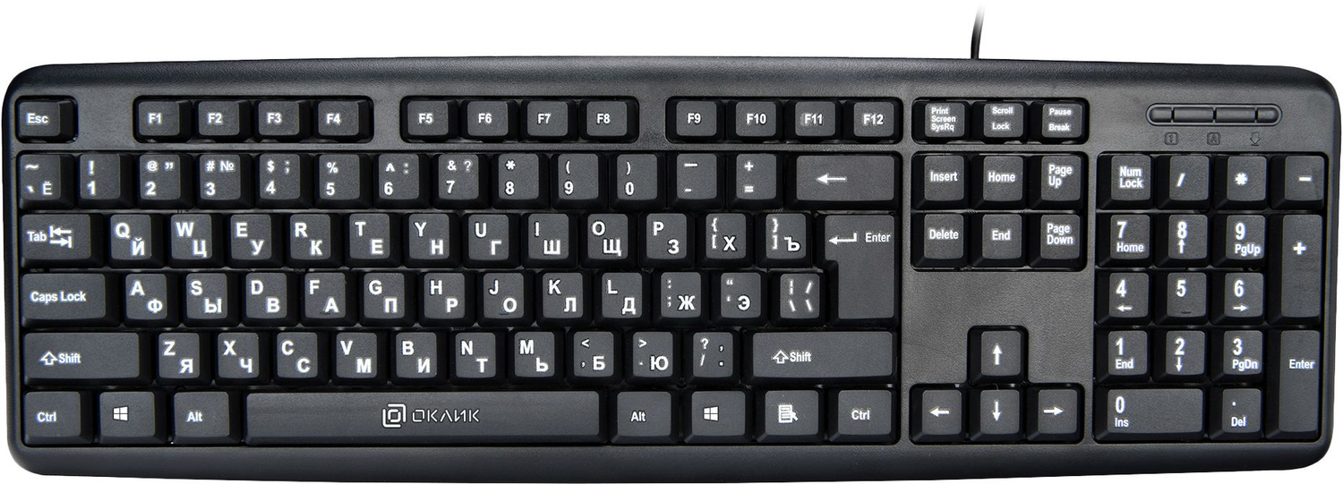 Клавиатура Oklick KeyBoard 180V2 1185956, цвет черный