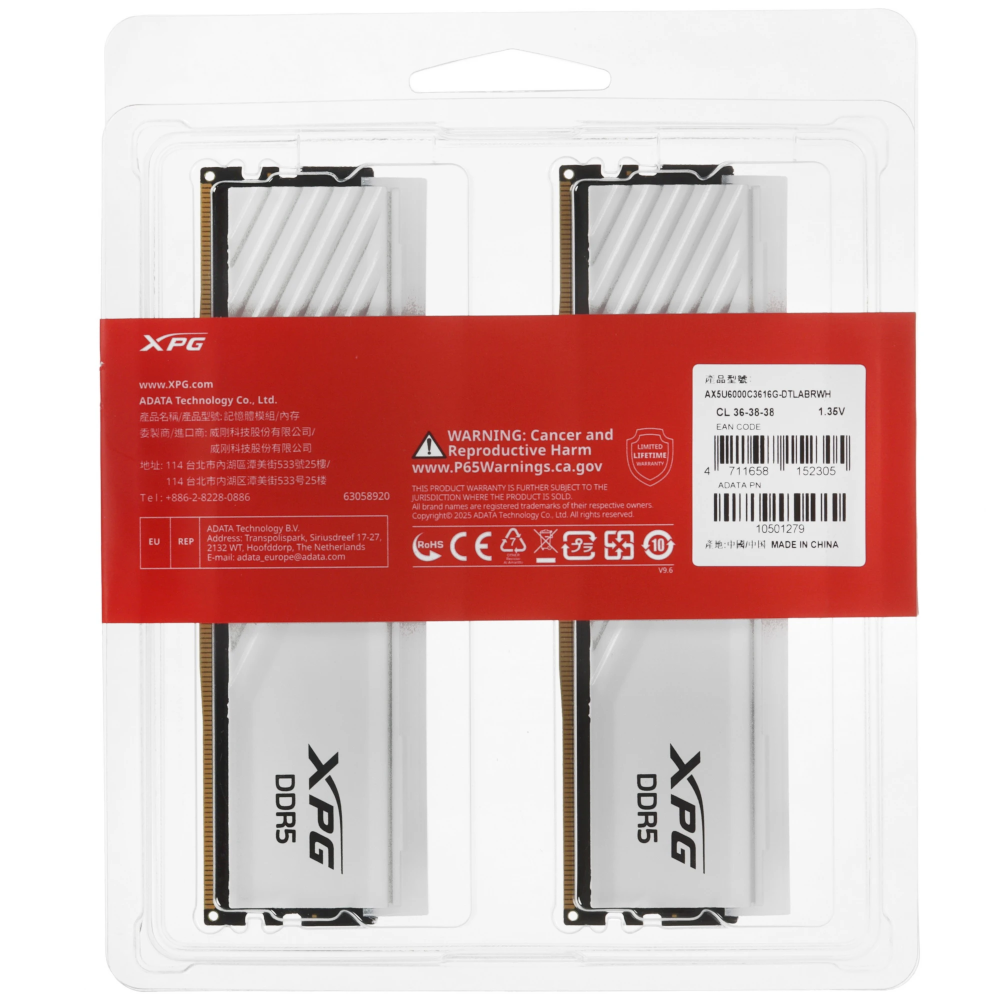 Оперативная память ADATA XPG LANCER RGB DDR5 6000МГц 2*16GB, AX5U6000C3616G-DTLABRWH, RTL