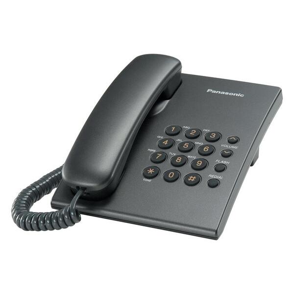 

Телефон проводной Panasonic KX-TS2350RUT темно-серый
