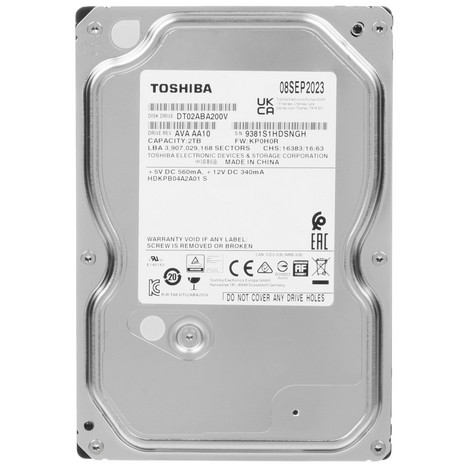 Жесткий диск  TOSHIBA DT02-V 3.5  2TB 5.4K SATA3