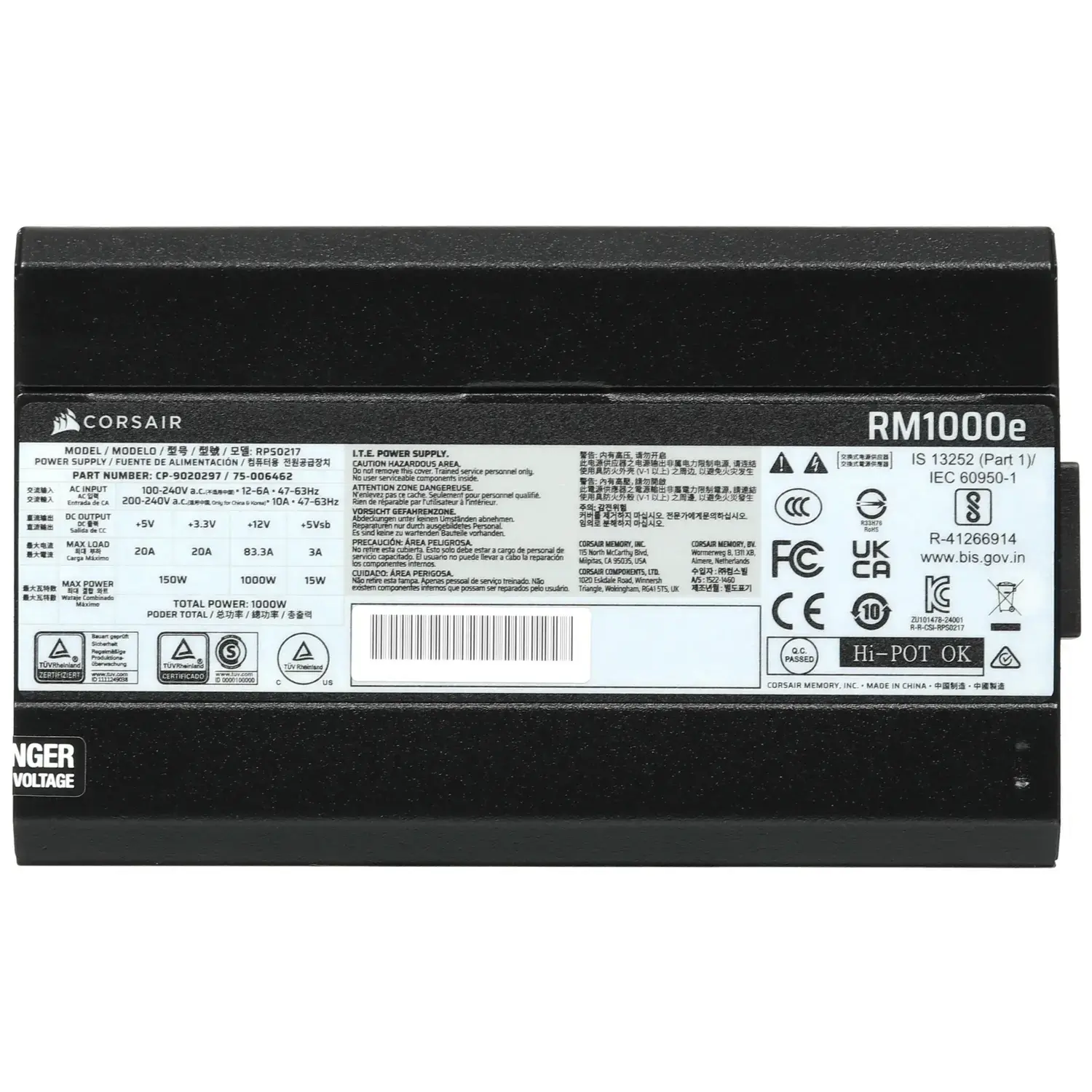 Блок питания Corsair RM1000e