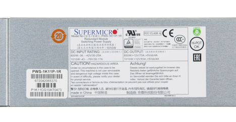 Блок питания SUPERMICRO Server PSU 1010W PWS-1K11P-1R