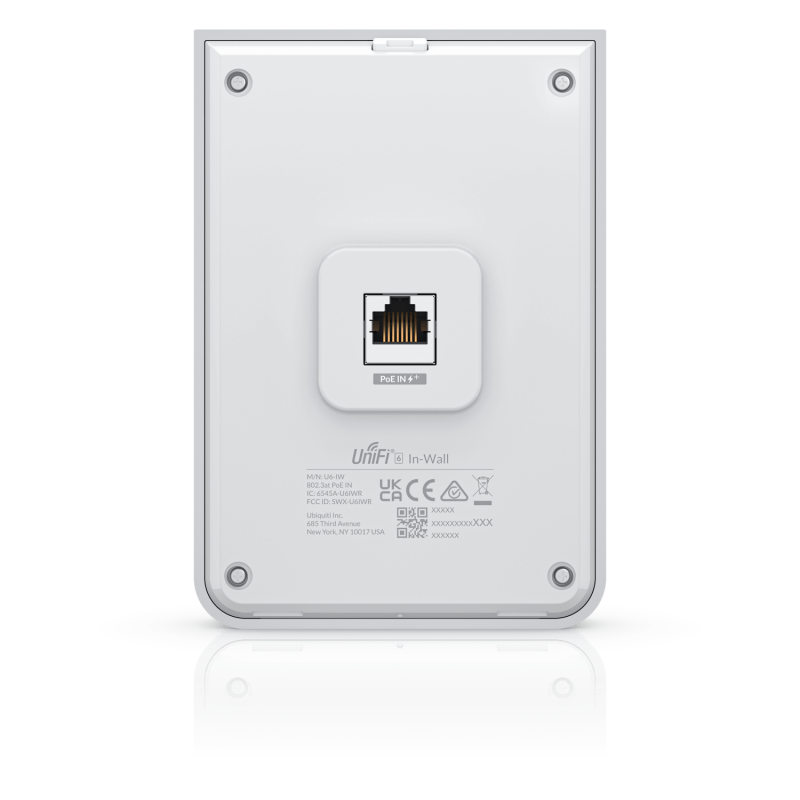 Точка доступа Wi-Fi Ubiquiti UniFi 6 AP In-Wall |U6-IW| Точка доступа 2,4+5 ГГц, Wi-Fi 6, 4х4 MU-MIMO, 5х 1G RJ45