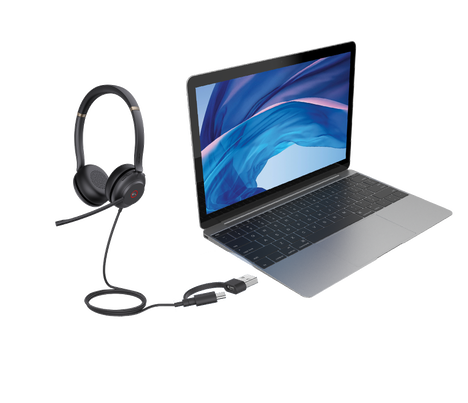 Гарнитура Yealink UH37 Dual UC USB-C/A, цвет черный