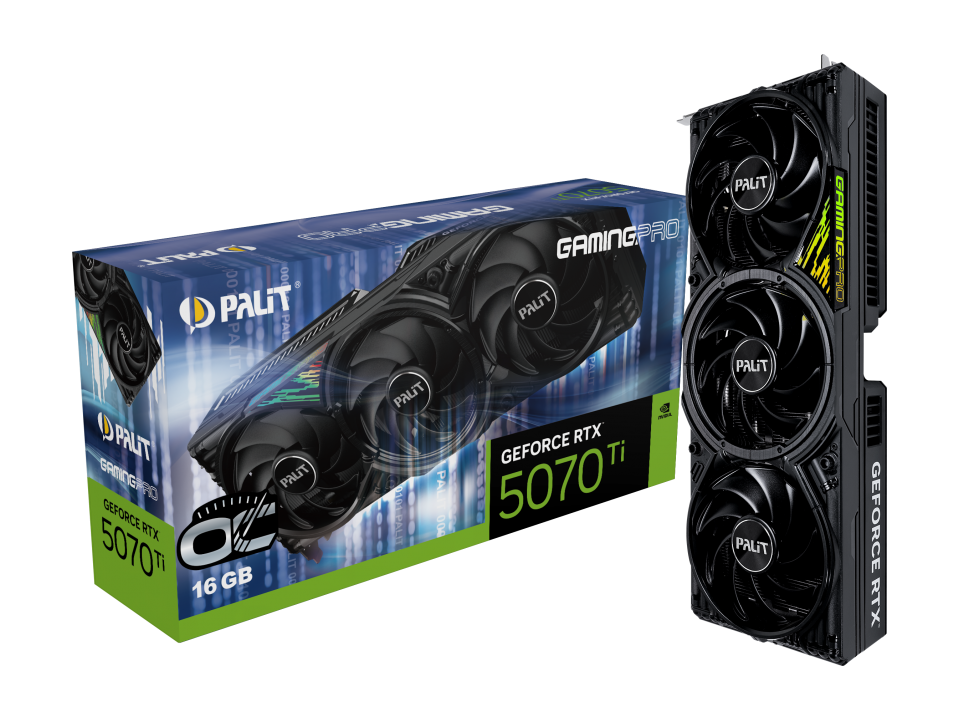 Видеокарта Palit GeForce RTX 5070 Ti 16 ΓБ Retail (плохая упаковка )