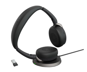 Bluetooth-гарнитура Jabra Evolve2 65 Flex Link380a MS Stereo WLC, цвет черный