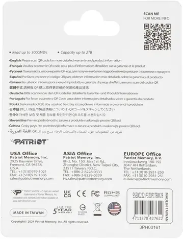 Внутренний твердотельный накопитель Patriot P320 1TB