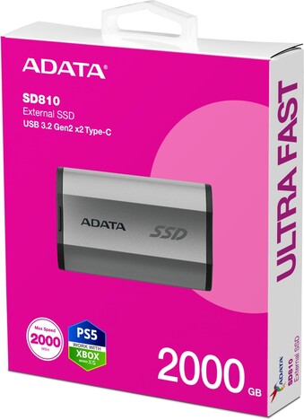 Внешний HDD ADATA SD810 Silver 2000GB