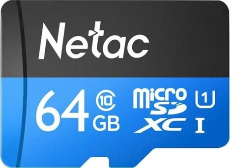 Карта памяти Netac MicroSDXC P500 Standard 64GB