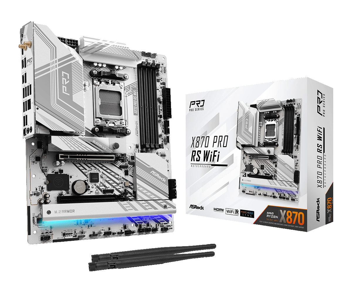 Материнская плата ASRock AM5 AMD X870 X870 Pro RS WiFi