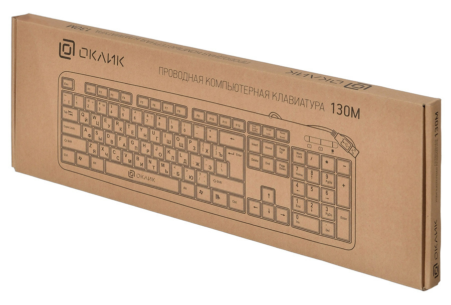 Клавиатура Oklick KeyBoard 130M 337077, цвет черный