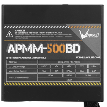 Блок питания FORMULA BD 80+ Bronze APMM-500BD 80+ bronze