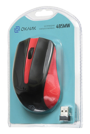 Мышь Oklick Мышь 485MW 997828, цвет красный