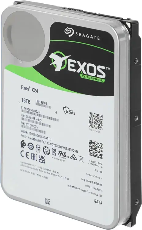 Жесткий диск  SEAGATE Exos X24 3.5  16TB 7.2K SATA3