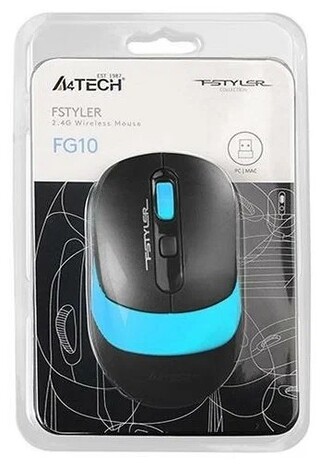 Мышь A4tech Fstyler FG10 BLUE, цвет черный