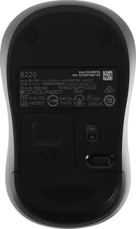 Мышь Logitech B220 910-005553, цвет черный