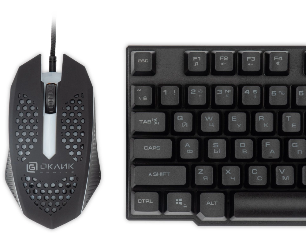 Клавиатура+мышь Oklick KB+M 400GMK 1546779, цвет черный