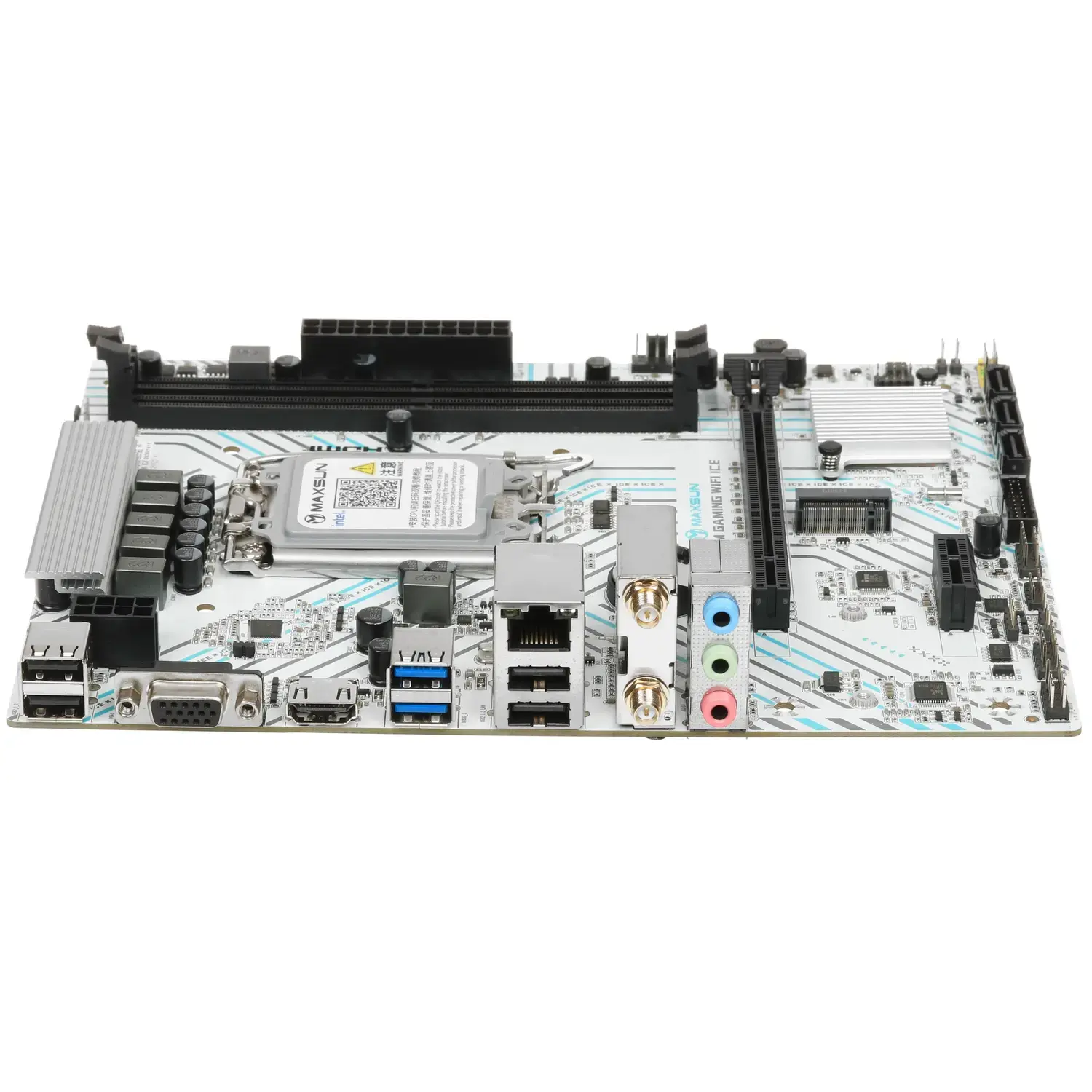 Материнская плата Maxsun LGA 1700 Intel B760 B760M GAMING WIFI ICE