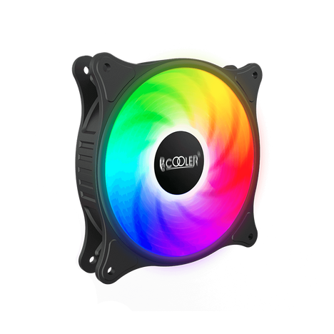 Кулер для корпуса/ Case Cooler PCCooler FX 120 ARGB BK (120x120x25mm, 4-pin PWM, ARGB, 52.79CFM, 33.2dBA, 2000RPM, Black)