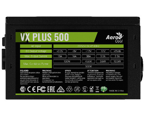 Блок питания Aerocool VX PLUS 500W