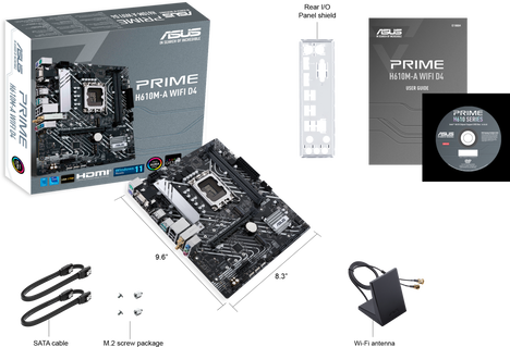 Материнская плата ASUS Intel H610 PRIME H610M-A WIFI D4