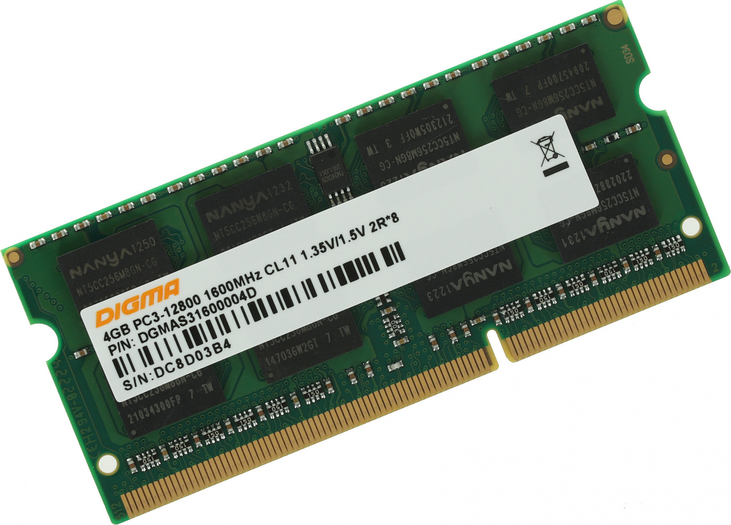Оперативная память DIGMA DDR3  4Gb, DGMAS31600004D, RTL