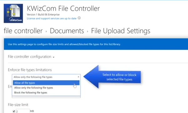 

KWizCom File Controller App