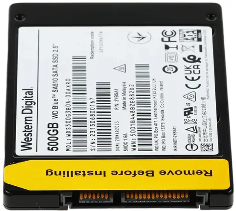 Внутренний твердотельный накопитель Western Digital Blue SA510 500GB