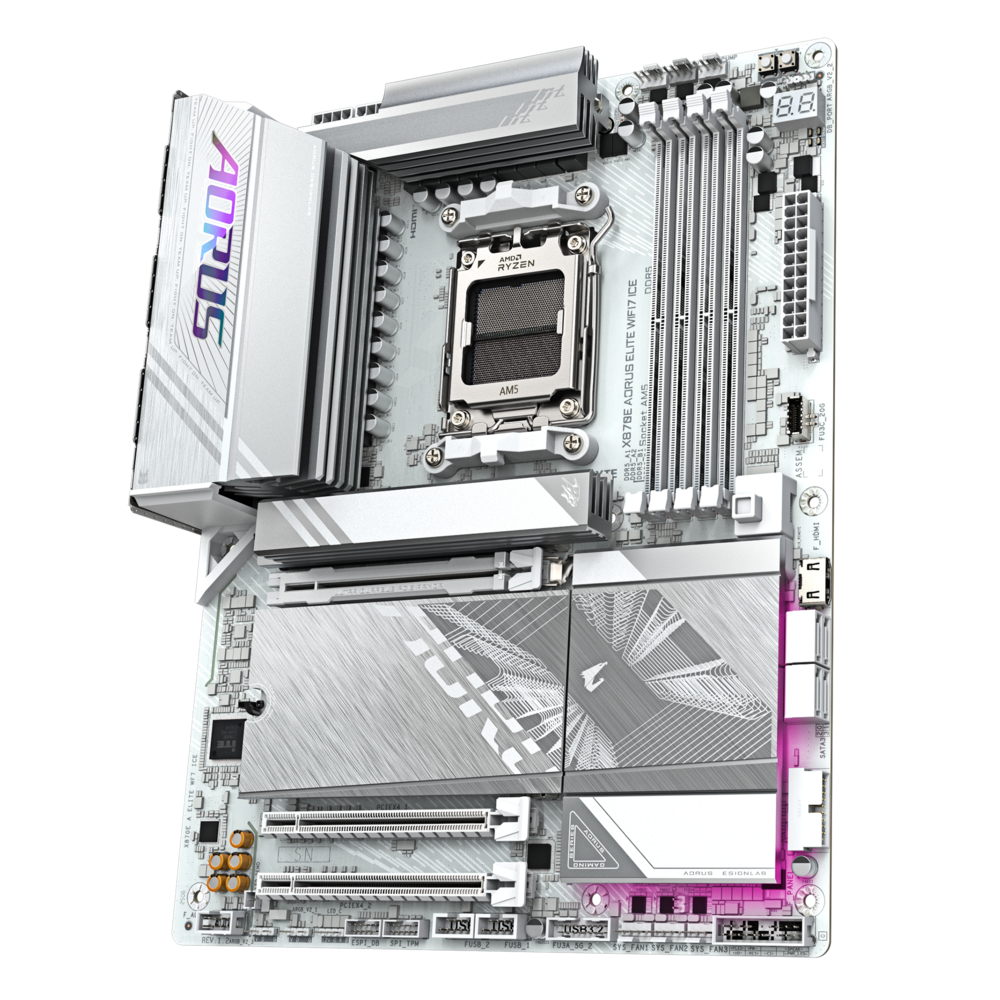 Материнская плата Gigabyte AM5 AMD X870E X870E AORUS ELITE WIFI7 ICE